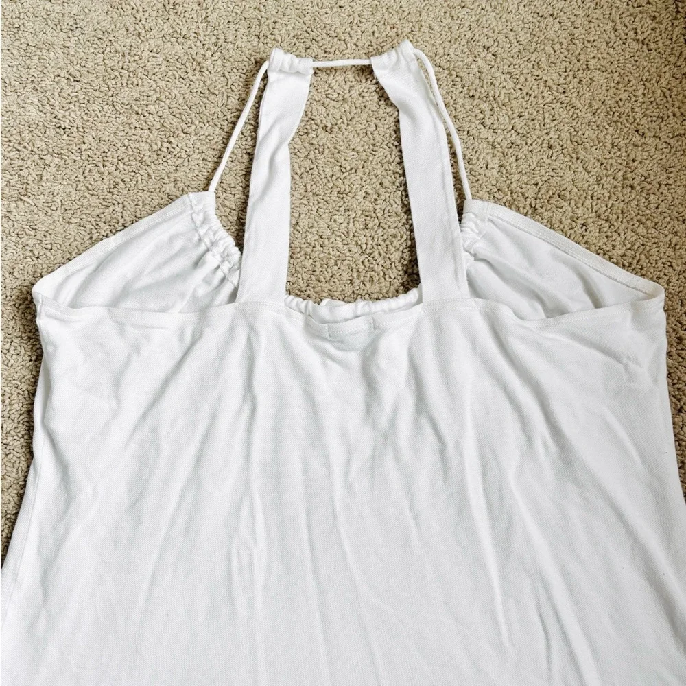 united colors of benetton white halterneck adjustable flowy tank top - Picture 8 of 16